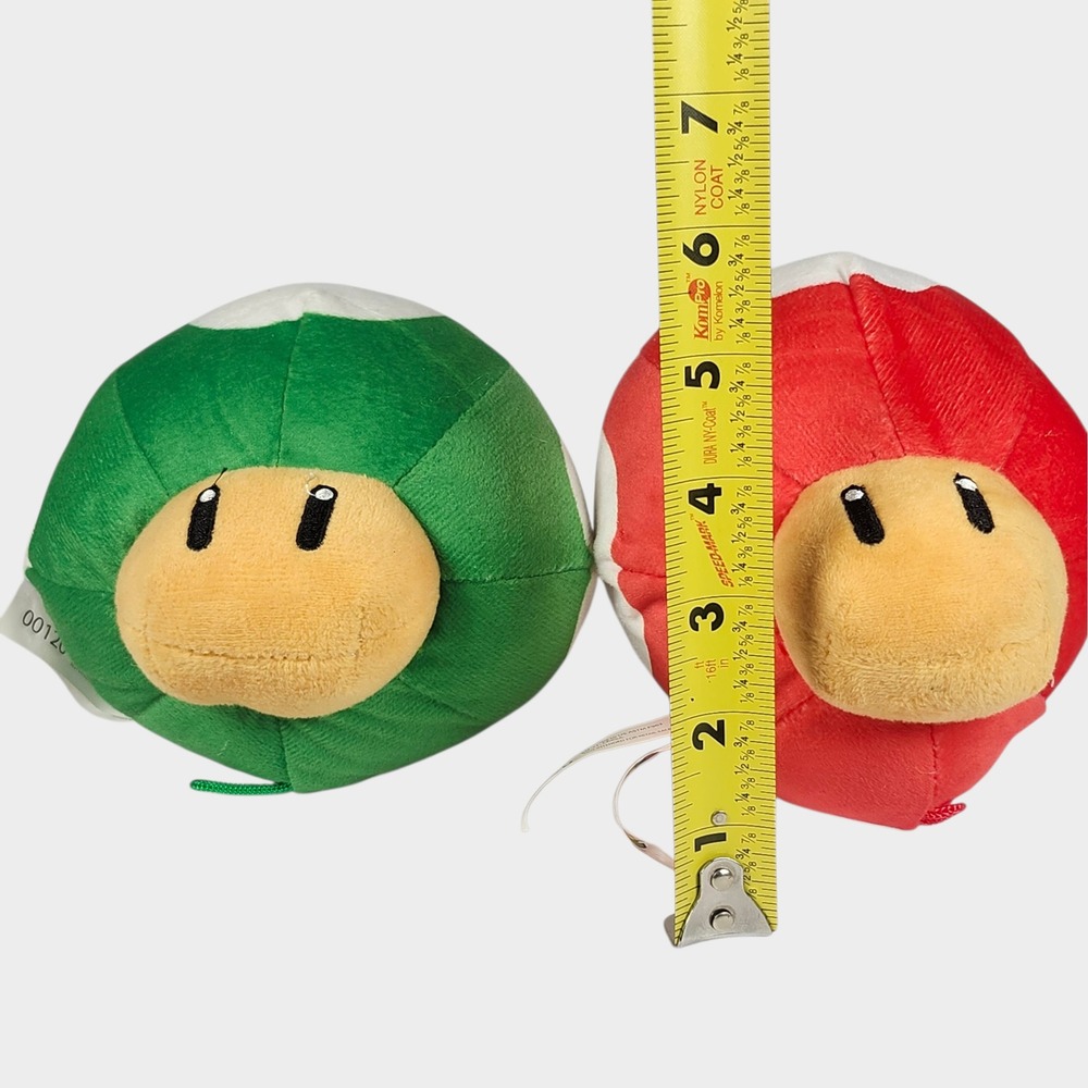 Nintendo Super Mario Mushroom Plush Set Red Green Super Mushroom 2020